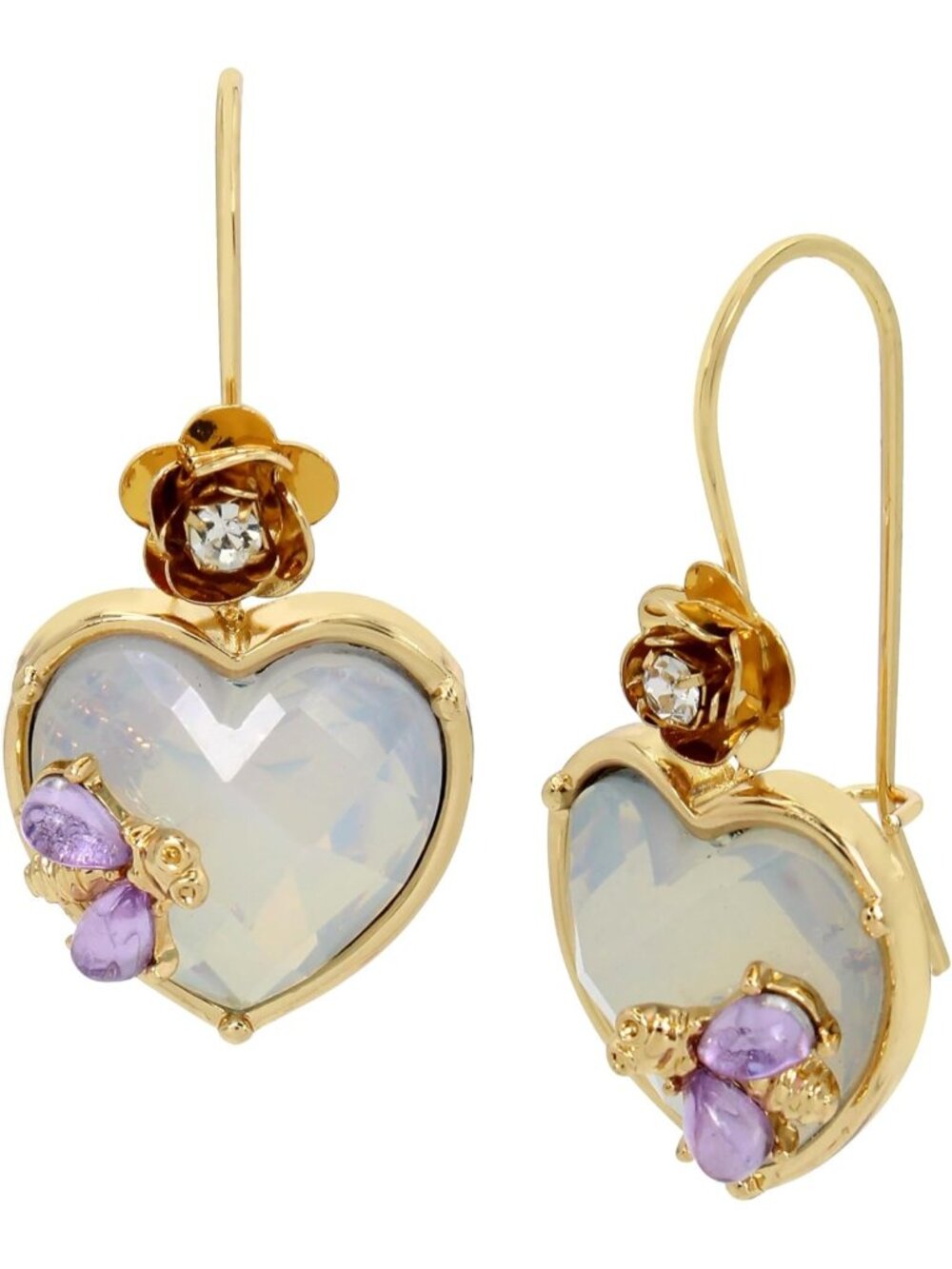 Chic Stone Heart Dangle Earrings for Women - Trendy Statement Jewelry Accessory
